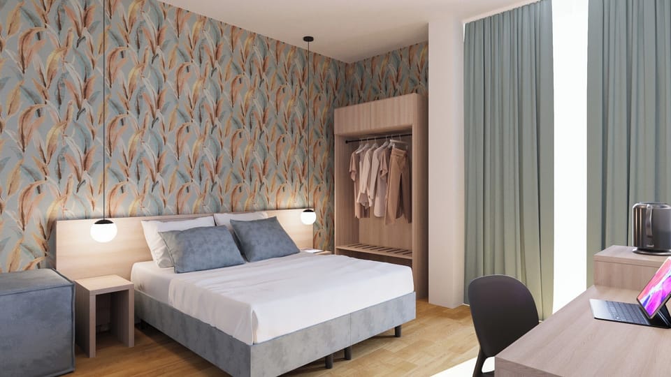 Deluxe Triple Room | In-room safe, desk, laptop workspace, blackout drapes