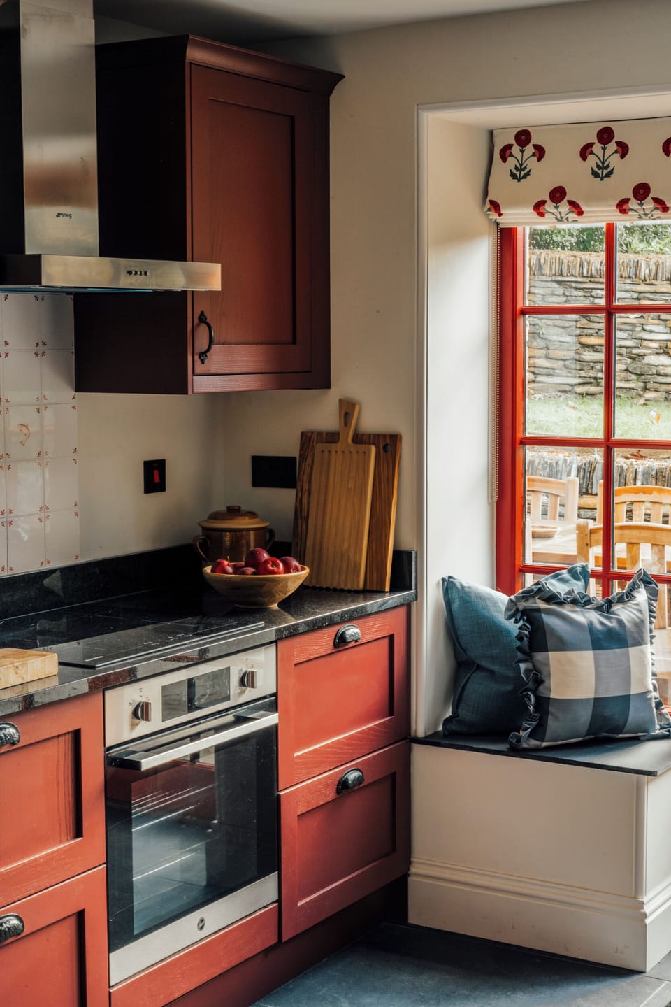 French doors open out from the Kitchen onto the Terrace and Private enclosed Garden