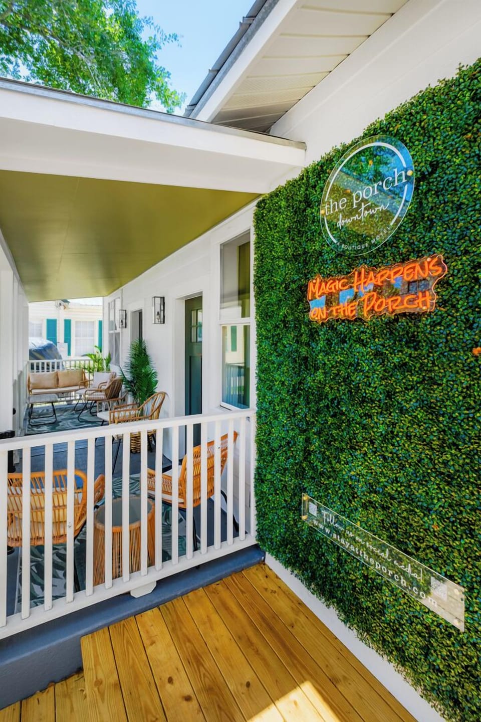 The lighted memory wall complete with a selfie stick