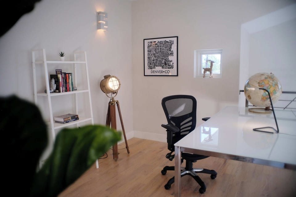 The large office space on the second floor.