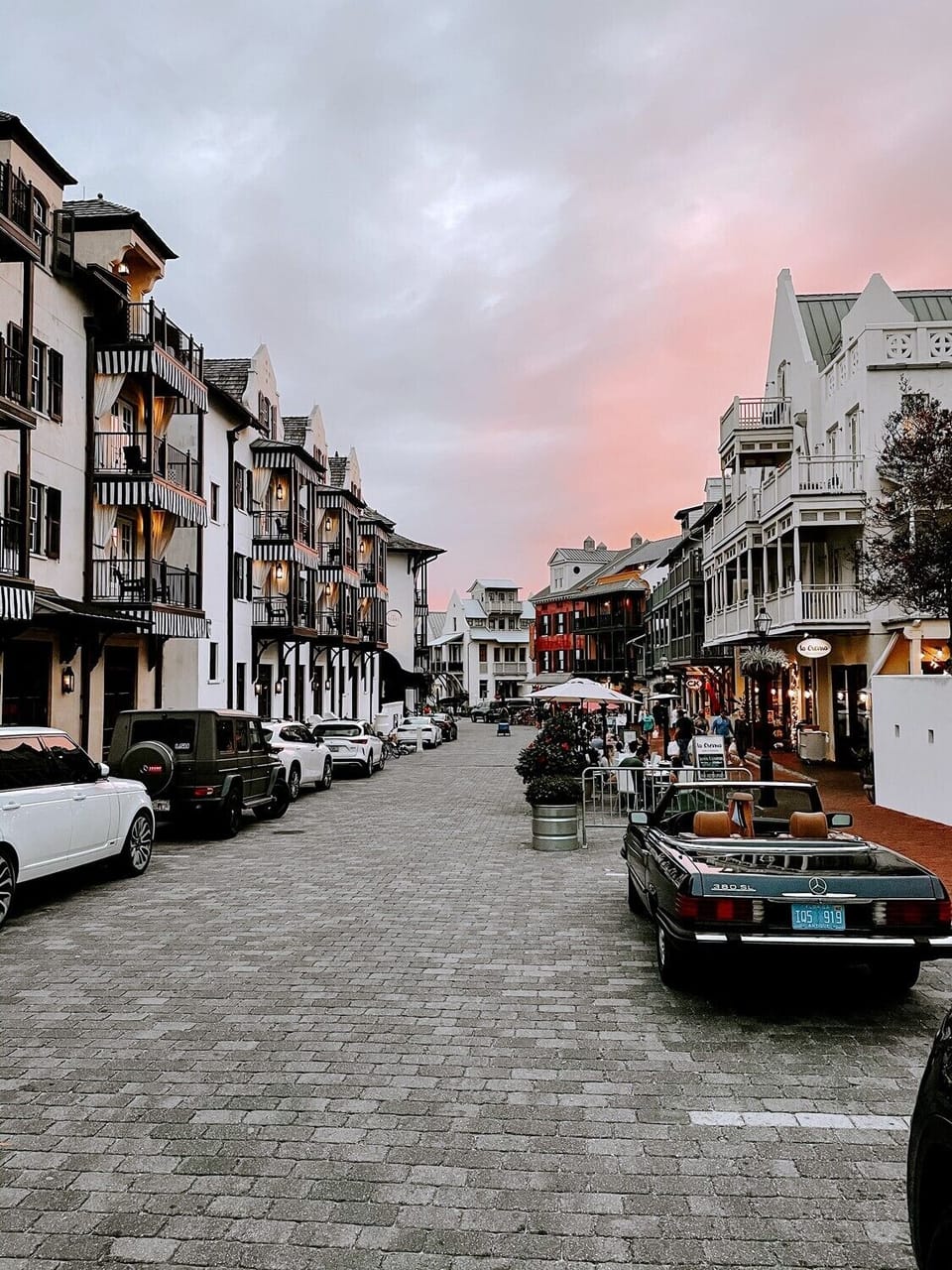 Rosemary Beach Town Center is a vibrant area that offers a unique mix of boutique shopping, gourmet dining, and beautiful architecture, all set against a scenic coastal backdrop. 