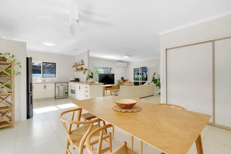 Come together for a shared meal around the spacious, open-plan dining area.
