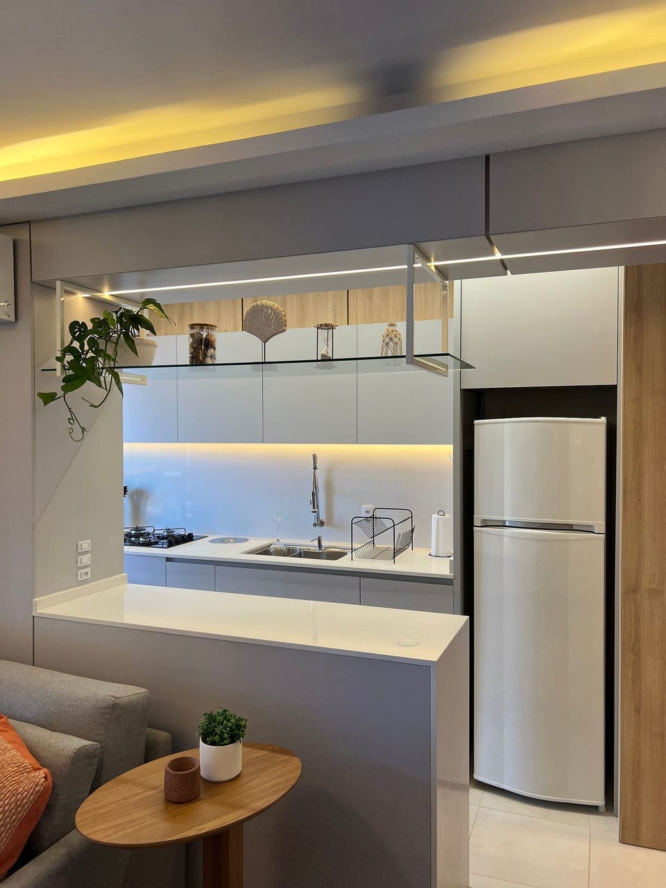 Honeymoon Apartment, Pool Access, Beach View | Private kitchen | Fridge, microwave, cookware/dishes/utensils, dining tables