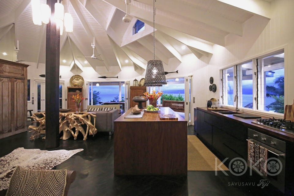 Romantically ambient nights with organically styled lighting features.