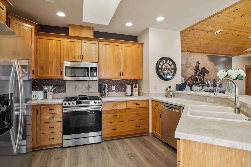 Our fully stocked kitchen