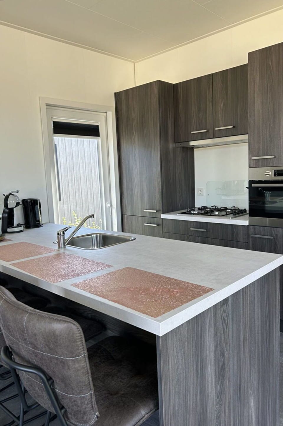 Cabinetry, Countertop, Kitchen Sink, Sink, Wood, Kitchen, Interior Design, Flooring, Floor, Wood Stain