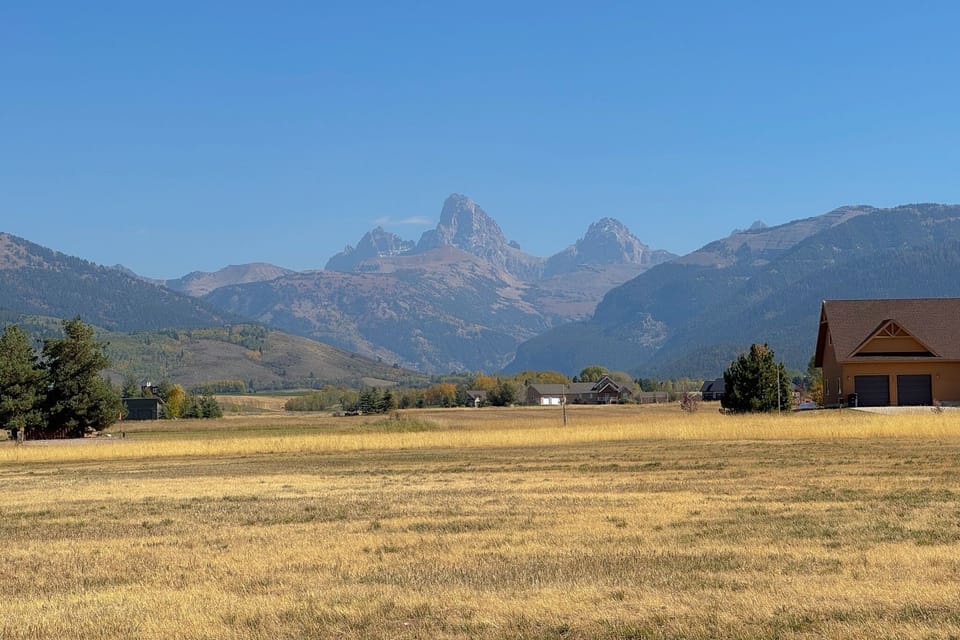 You'll enjoy unrivaled views of the Tetons from almost every window in the house.