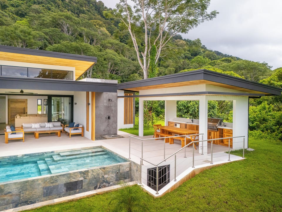 Stylish BBQ area poolside for easy entertaining.