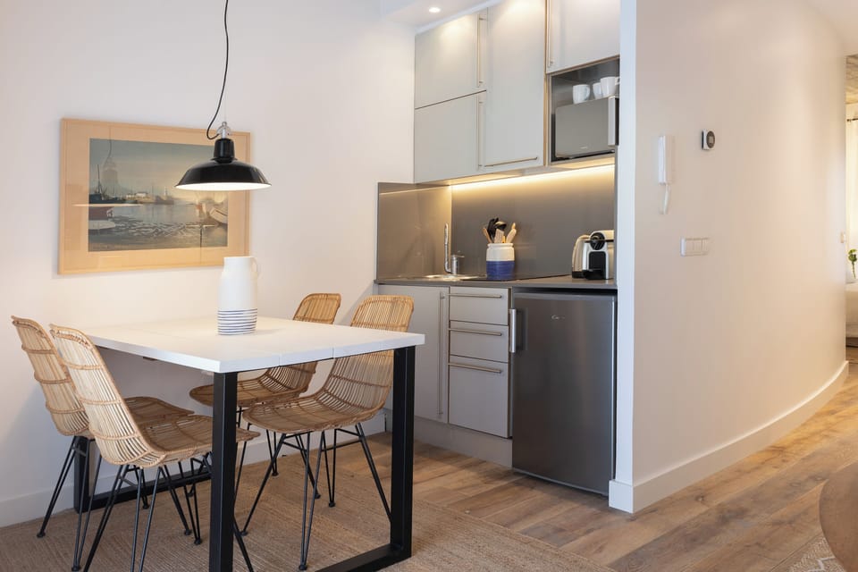 Superior Apartment, Terrace | Private kitchen | Espresso maker, electric kettle