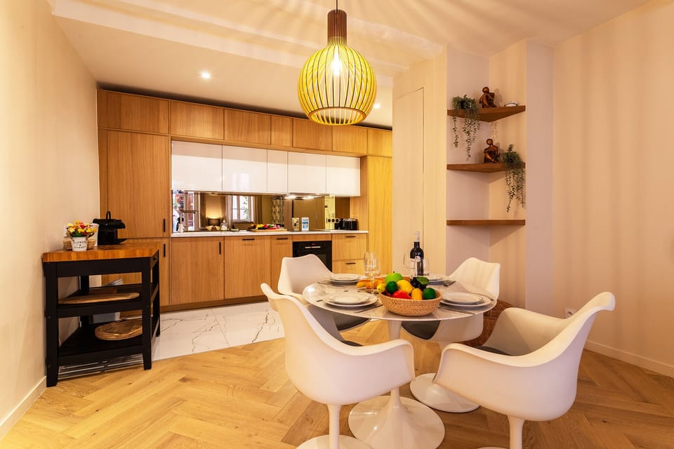 This gorgeous dining room seats four and is fully equipped for a wonderful meal!