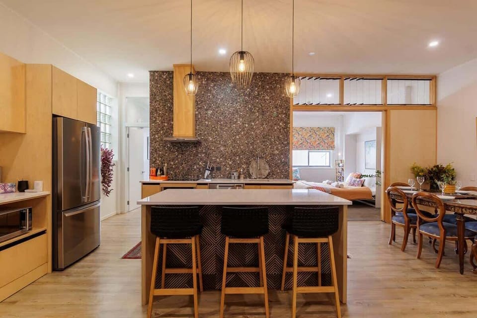 The Kitchen has everything you need to cook a great meal including a small hot drink station for coffee and tea.