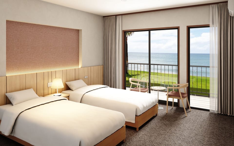 Standard Twin Room, Non Smoking, Sea View | Desk, free WiFi