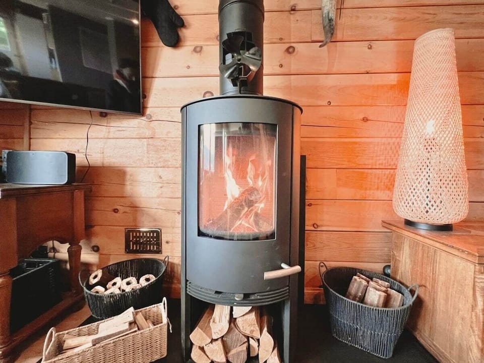Beautiful log stove