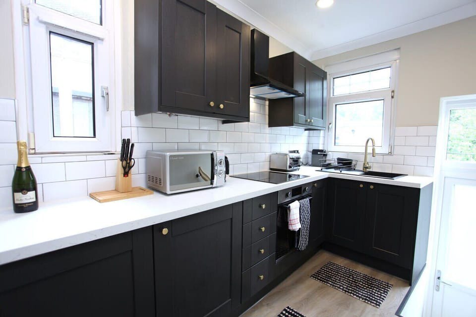 Stylish kitchen ready for guests to use