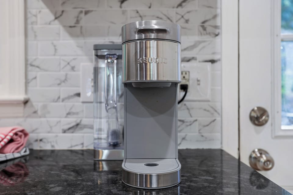Keurig with pods provided to start your day