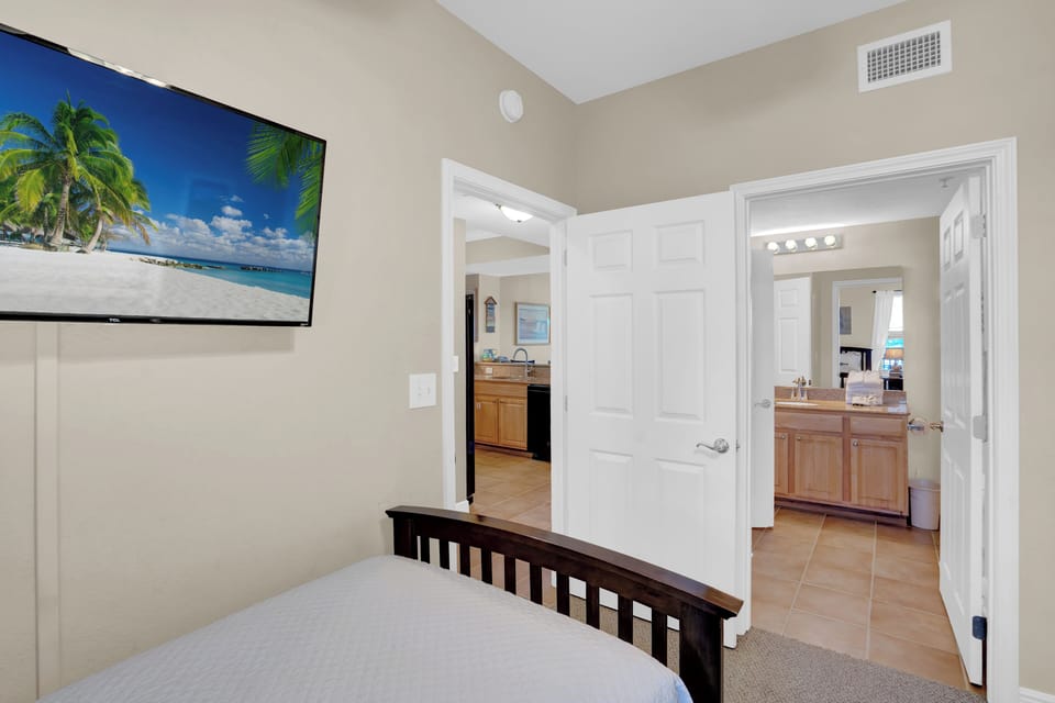 Guest bedroom with attached bathroom