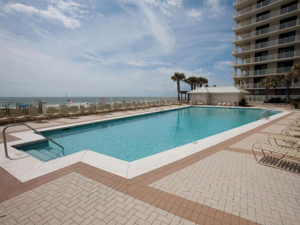 Beachfront community pool