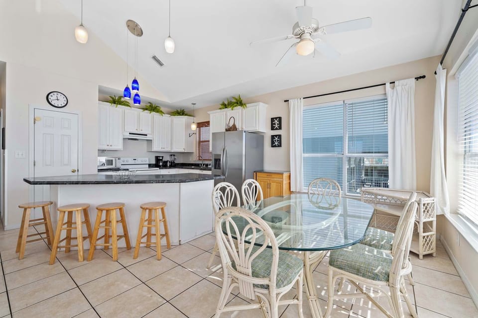 Dining and kitchen area