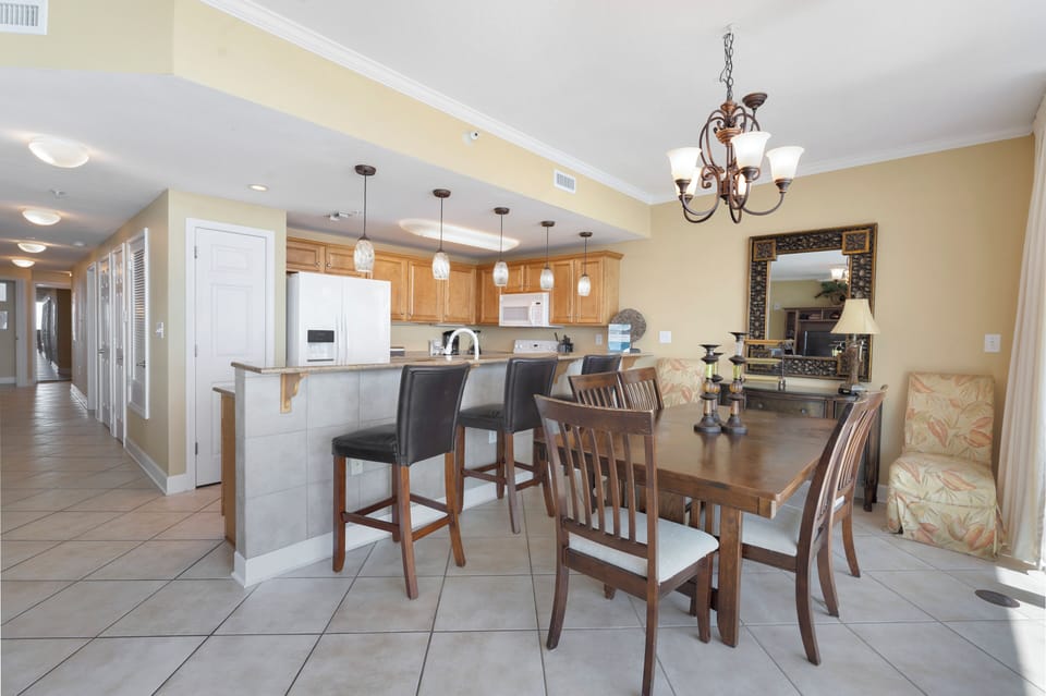 Dining area and kitchen