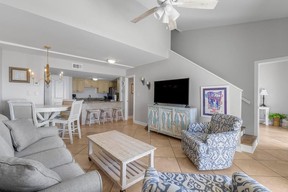 Relax with a movie on the large flat-screen TV