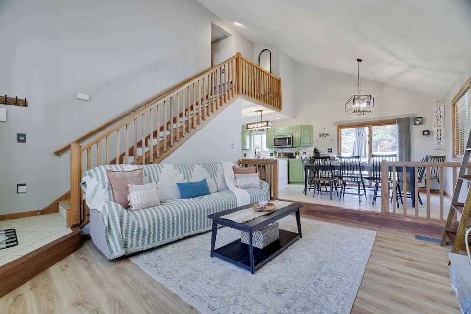 Open concept living room, kitchen, and dining space, designed to make everyone feel right at home