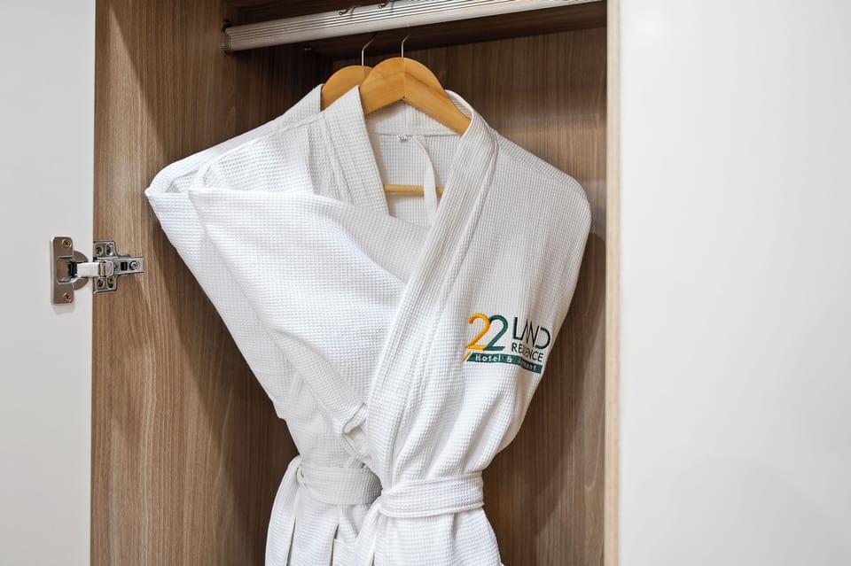 Shower, hydromassage showerhead, designer toiletries, hair dryer