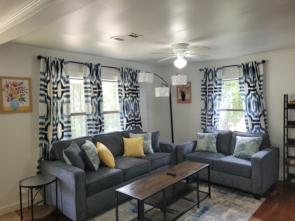 Livingroom | Queen Sleeper Sofa bed | Dual USB Type A & C Outlet | Free WiFi