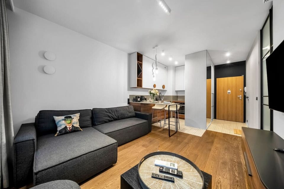 Living Room with Sofa Bed | Book Now with RENTUJEMY.COM