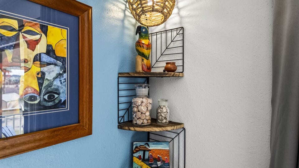 Tropical flair with Galapagos-themed touches throughout the space.