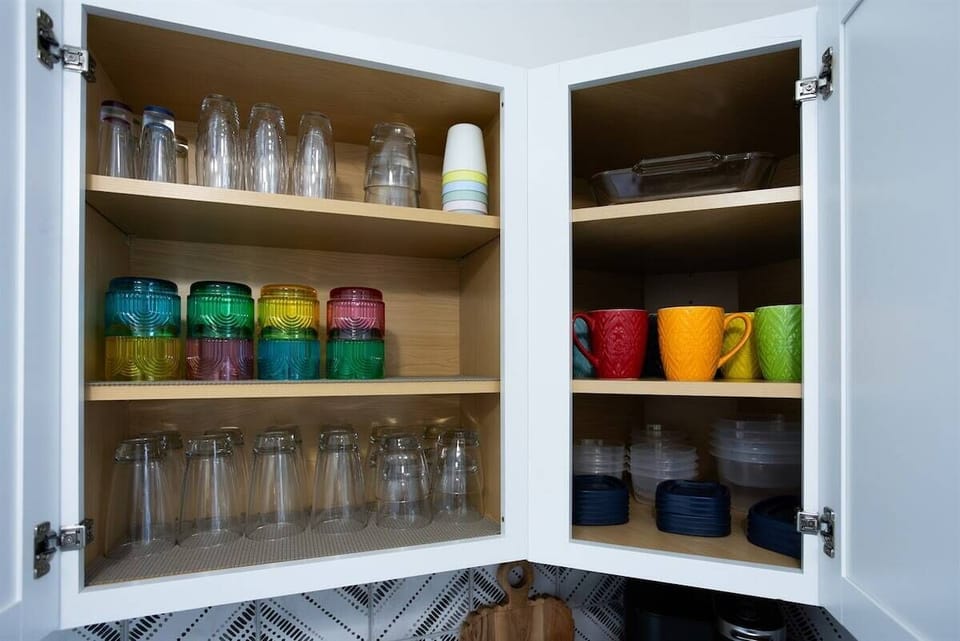 The kitchen is fully stocked with all the essentials, ready for you to whip up your favorite meals.