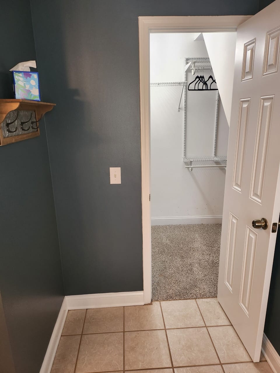 The MasterBathroom and Closet Entry