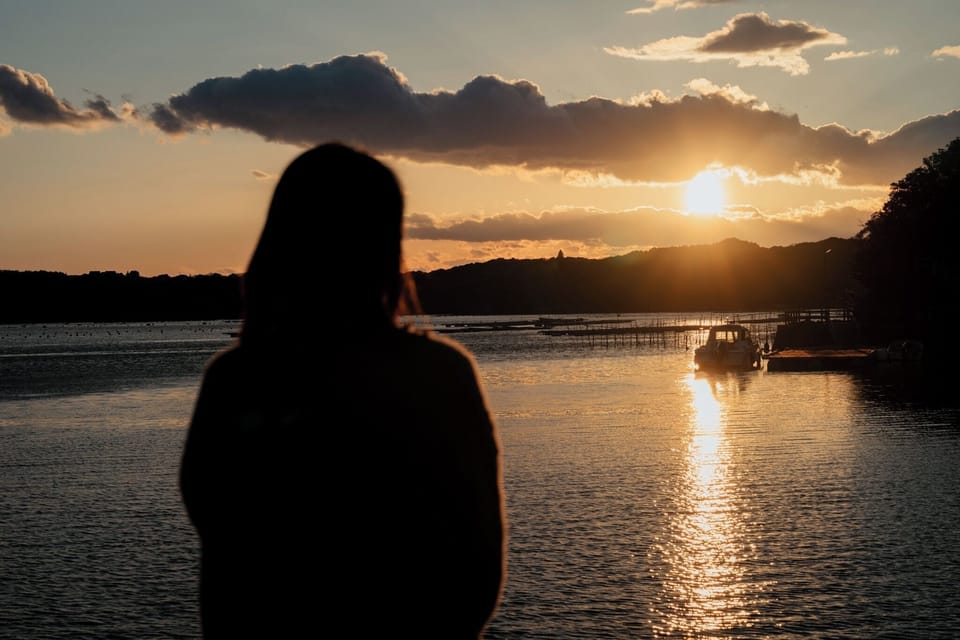 Sunset right in front of you