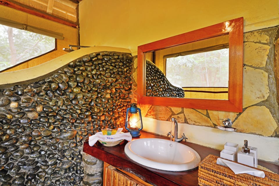 Slippers, towels, soap, shampoo