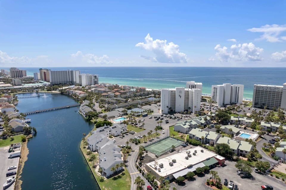 Aerial view of Shoreline Towers