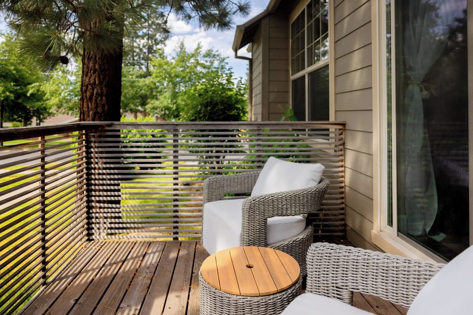 Sip morning coffee or enjoy a cocktail on the breezy patio