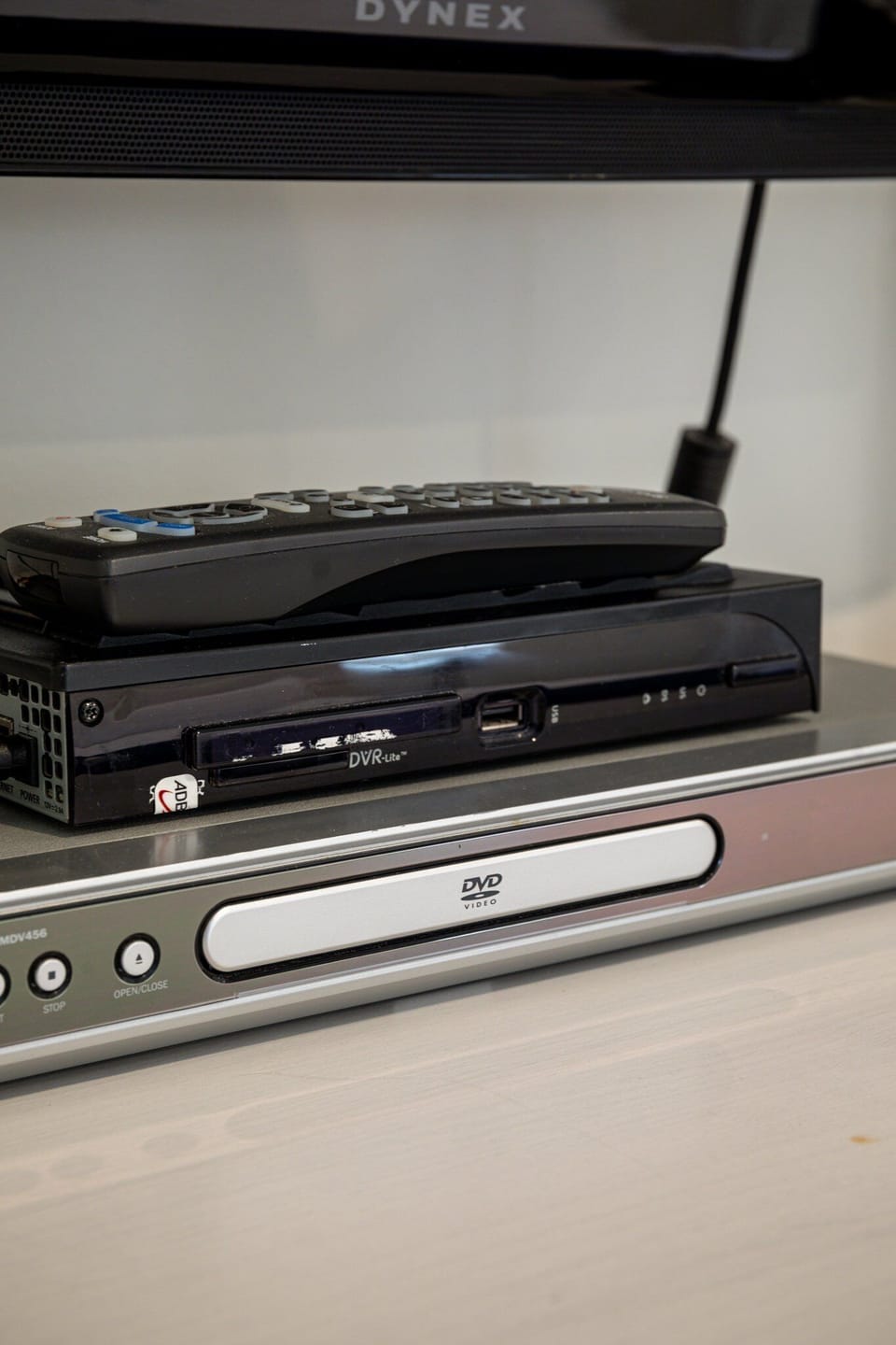 Flat-screen TV w/ built-in media player for effortless movie nights in.