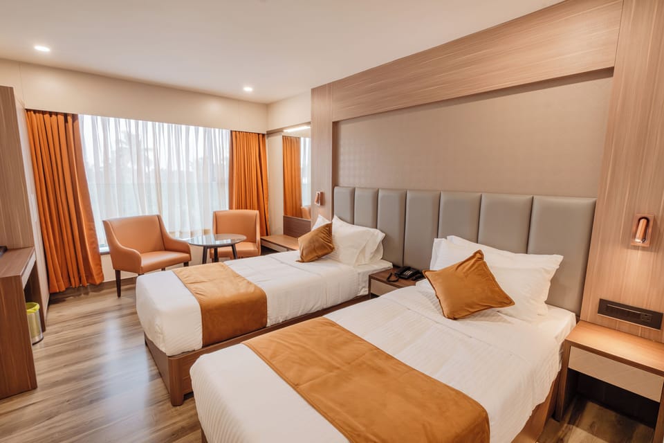 Deluxe Double or Twin Room, City View | In-room safe, iron/ironing board, free WiFi
