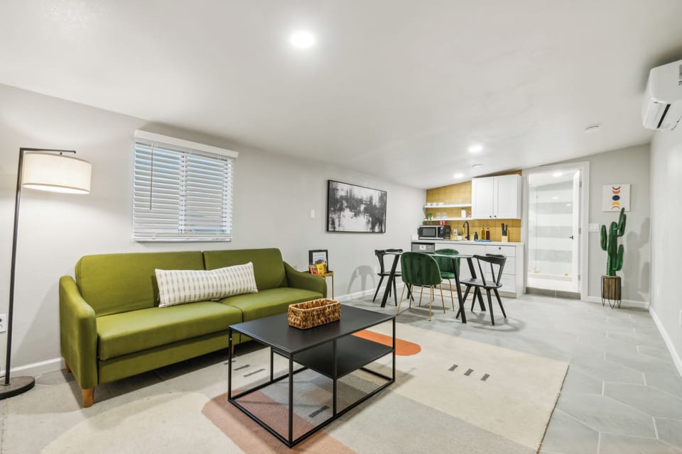 Watch TV, prepare yummy meals and just relax in this large living space.