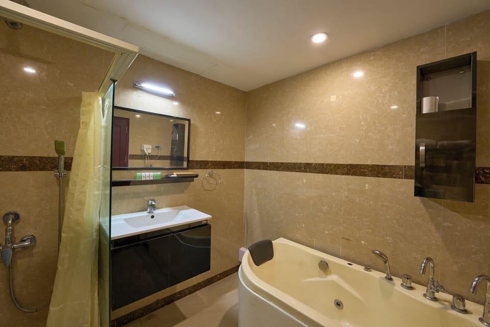 Free toiletries, hair dryer, slippers, bidet