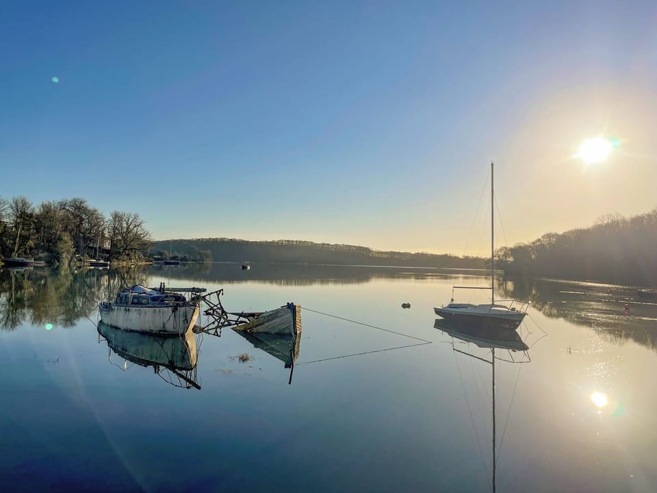 Tides In - view from garden | Oystercatcher Cottage, Llangwm, near Haverfordwest