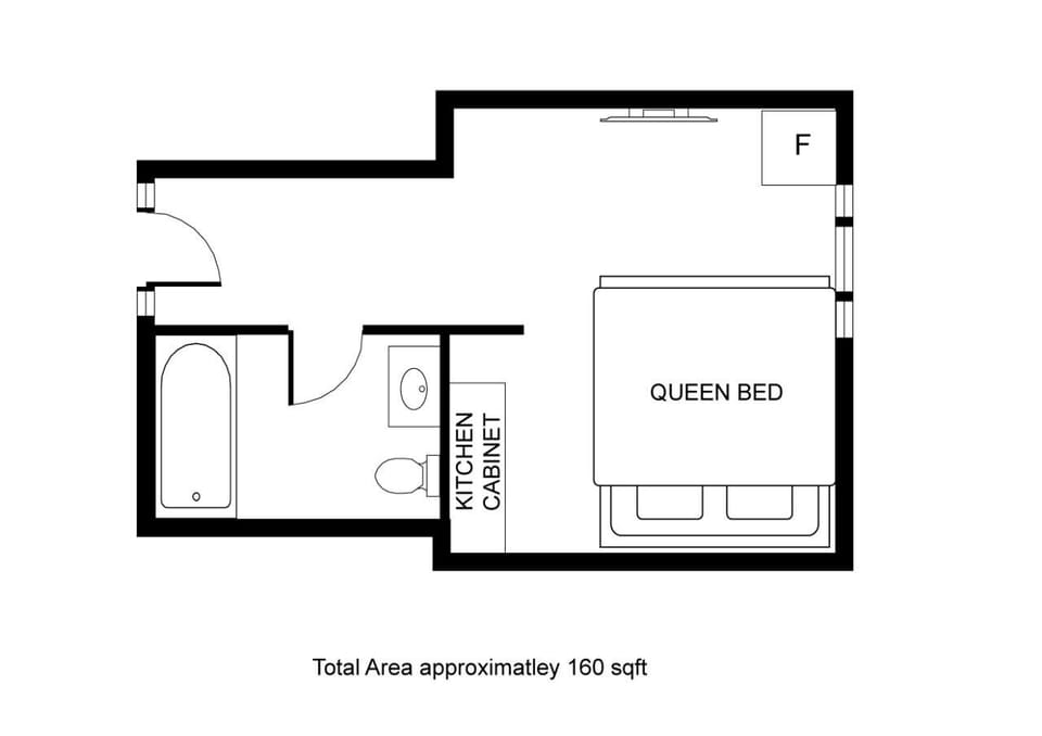 Rough floor plan of the space.