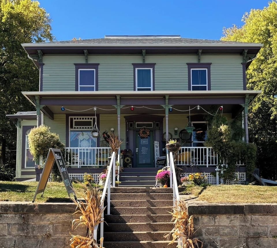The Boho Bunk is above an antique shop!