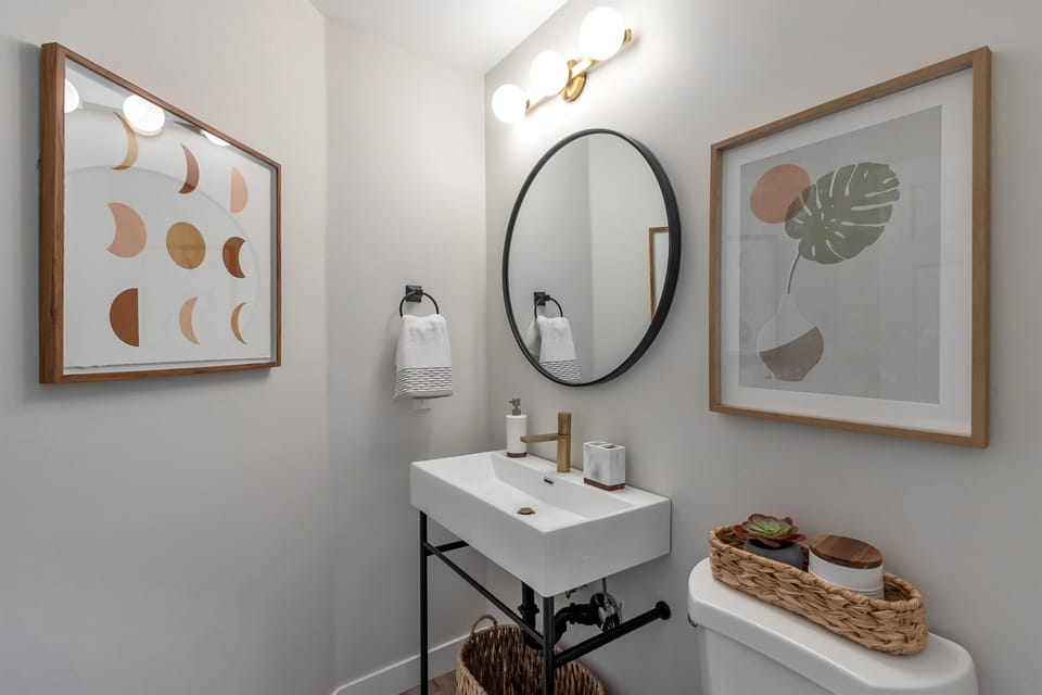 Powder room on the main floor