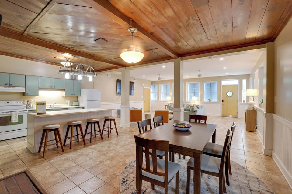 Our dinning room area seats 8 people and feel inclusive tot he rest of the home.