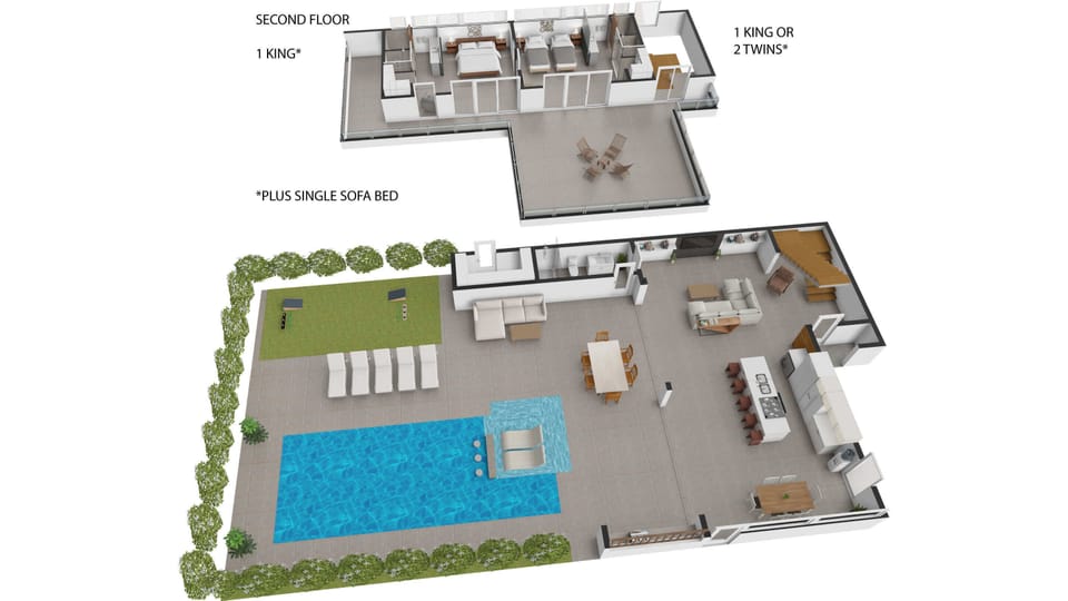 Villa, Multiple Beds, Pool Access, Ocean View (Beachside Villa 6) | Floor plan