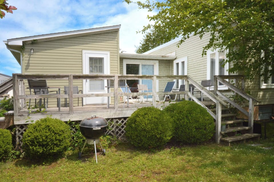 Rear Yard Large Deck with Seating and Grill