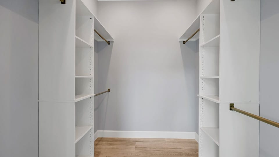 Feel free to bring your whole wardrobe with the spacious walk-in closet...