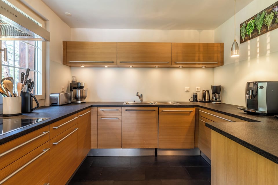 Luxury Chalet, Mountain View | Private kitchen | Coffee/tea maker, electric kettle, toaster