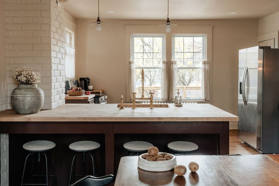 A warm and welcoming kitchen designed for both style and function.
