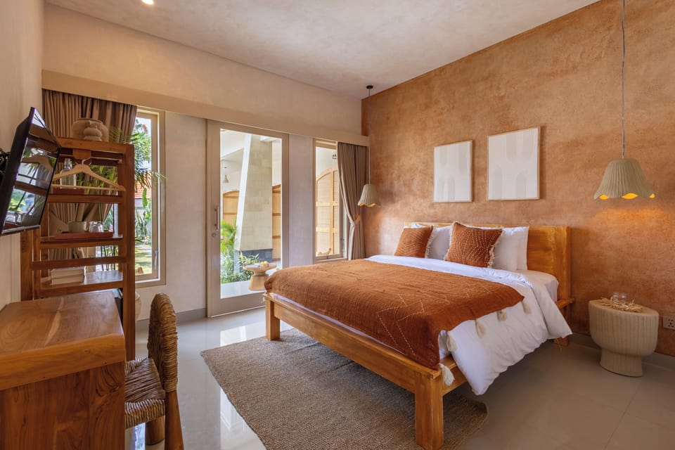 Double Room, Balcony, Garden View | Desk, soundproofing, free WiFi